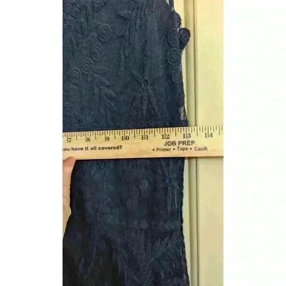 Express Navy Blue Lace Overlay Sleeveless Shift Dress Size XS - Picture 7 of 9
